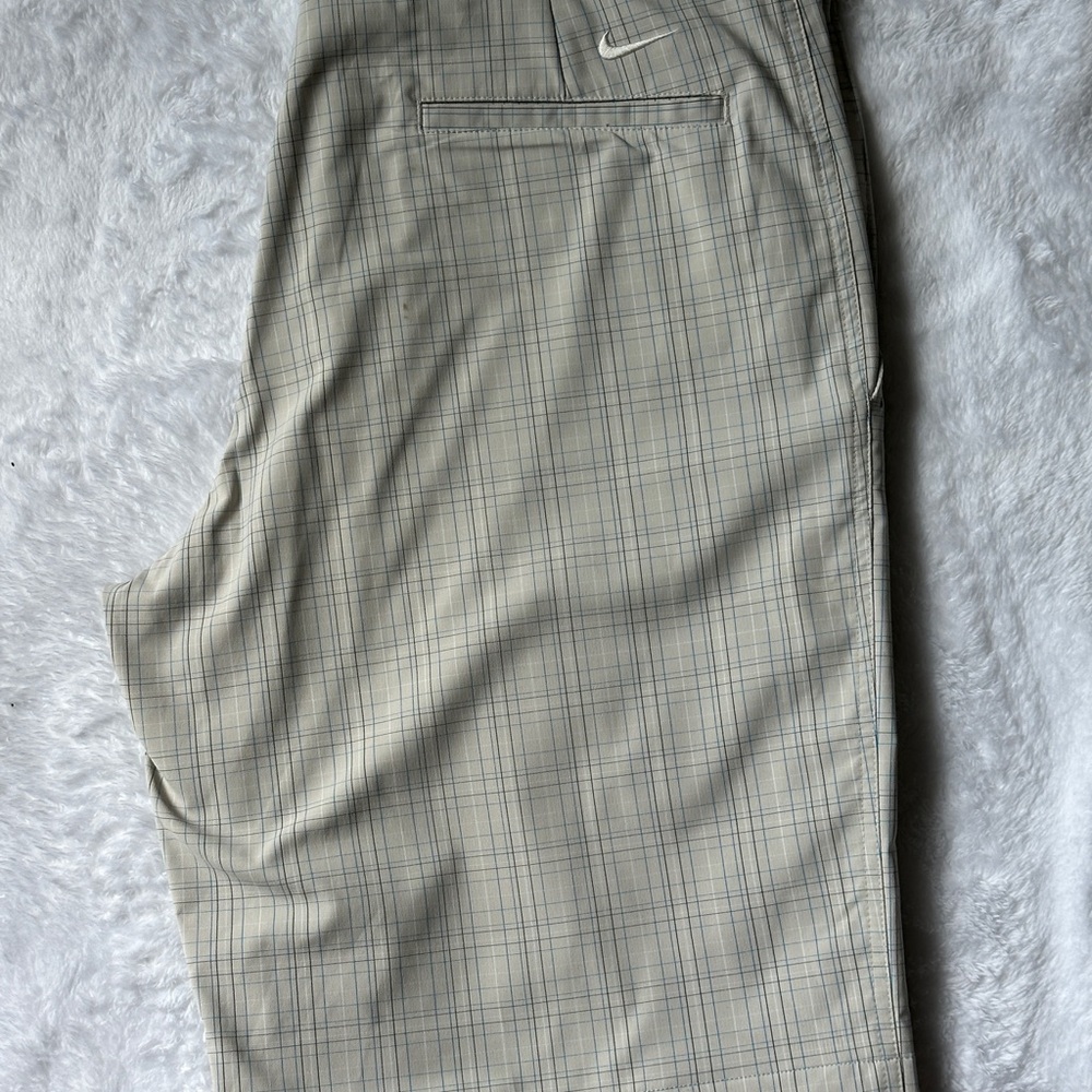 Nike Men's Athletic Shorts - Beige Plaid